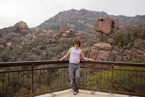 Chris, rock outcrop